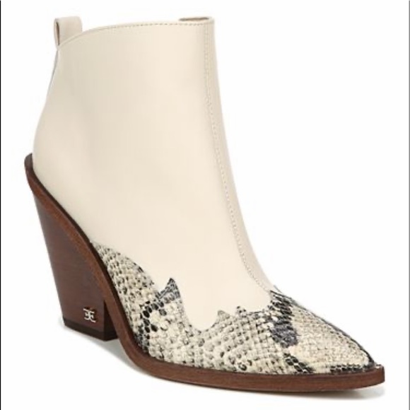 Sam Edelman Ivory Snakeskin Boot - Picture 3 of 12